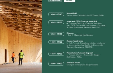 Workshop FSC® France "Un projet bois à certifier ?" - Le 28 novembre 2024 à Paris